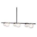 Black Kitchen Island Six Light Metal Ceiling Light - Image 2