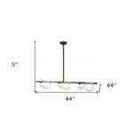 Black Kitchen Island Six Light Metal Ceiling Light - Image 12