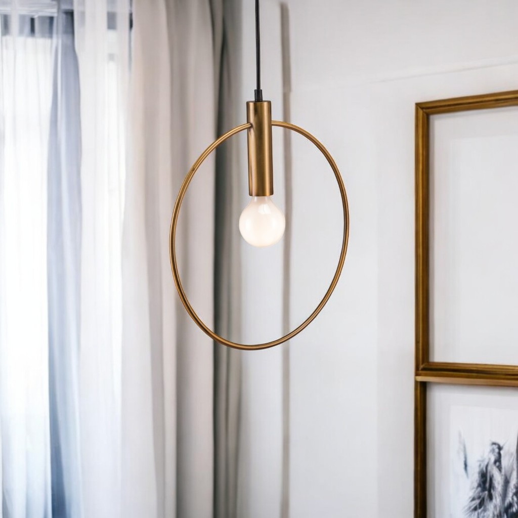 391910_14_unAnxfQ2.jpg Gold Ring Metal Dimmable Chandelier - Image 1