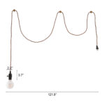 Brass Lantern Plastic Dimmable Ceiling Light - Image 7