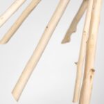 Wood And Metal Starburst Six Bulb Hanging Light - Image 6