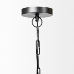 Black Lantern Metal Dimmable Ceiling Light With Black Shades - Image 4