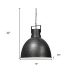 Black Lantern Metal Dimmable Ceiling Light With Black Shades - Image 10
