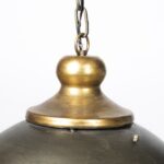 Rustic Gold Tone Metal Dome Hanging Light - Image 5