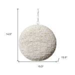 Whitewash Beaded Ball Hanging Pendent Light - Image 10