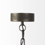 Antiqued Black Metal Hanging Industrial Caged Pendent Light - Image 4