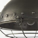 Antiqued Black Metal Hanging Industrial Caged Pendent Light - Image 10