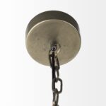 Distressed Bronze Metal Dome Hanging Light - Image 5