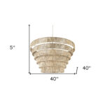 Light Brown Six Tier Hanging Chandelier - Image 11