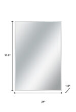 36" Silver Metal Accent Mirror - Image 6