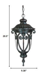 Naples 1-Light Marbelized Mahogany Hanging Light - Image 6