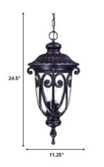Naples 3-Light Marbelized Mahogany Hanging Light - Image 6