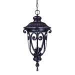 Naples 3-Light Marbelized Mahogany Hanging Light - Image 3