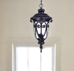 Naples 3-Light Marbelized Mahogany Hanging Light