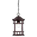 Black Lantern Seeded Metal Dimmable Chandelier With Clear Shades - Image 2