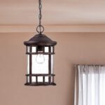 Black Lantern Seeded Metal Dimmable Chandelier With Clear Shades