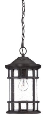 Black Lantern Seeded Metal Dimmable Chandelier With Clear Shades - Image 2
