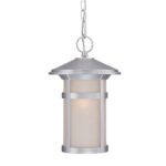 Silver Lantern Metal Dimmable Chandelier With Frosted Shades - Image 2