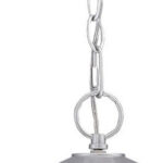 Silver Lantern Metal Dimmable Chandelier With Frosted Shades - Image 5