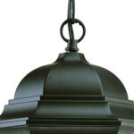 Three Light Matte Black Wide Lantern Hanging Light - Image 5