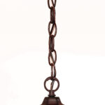 Brown Lantern Beveled Metal Dimmable Chandelier With Clear Shades - Image 4