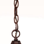 Brown Lantern Beveled Metal Dimmable Chandelier With Clear Shades - Image 5