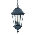 Telfair 3-Light Matte Black Hanging Light - Image 2