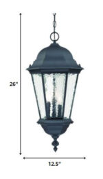 Telfair 3-Light Matte Black Hanging Light - Image 6