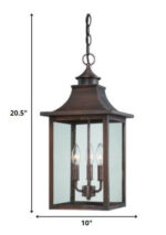 St. Charles 3-Light Acopper Patina Hanging Light - Image 6