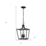 Vintage Black Metal Tapered Hanging Light - Image 11
