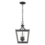 Vintage Black Metal Tapered Hanging Light - Image 4