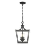 Vintage Black Metal Tapered Hanging Light - Image 5