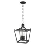 Vintage Black Metal Tapered Hanging Light - Image 7