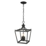 Vintage Black Metal Tapered Hanging Light - Image 8