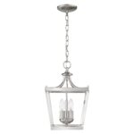 Vintage Silver Metal Tapered Hanging Light - Image 4