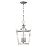 Vintage Silver Metal Tapered Hanging Light - Image 5