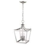 Vintage Silver Metal Tapered Hanging Light - Image 7