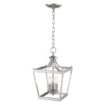 Vintage Silver Metal Tapered Hanging Light - Image 8