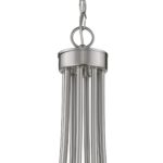 Silver Candle Style Eight Light Metal Dimmable Chandelier - Image 7
