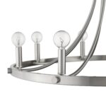 Silver Candle Style Eight Light Metal Dimmable Chandelier - Image 8