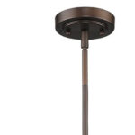 Antique Bronze Hanging Light with Dome Shade - Image 5