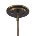 Bronze Metal Hanging Light with Mesh Shade - Image 4