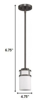Brushed Bronze Minimalist Cylindrical Hanging Light - Image 6