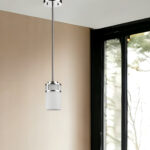 Silver Minimalist Cylindrical Hanging Light