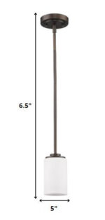 Bronze Frosted Glass Hanging Light - Image 6