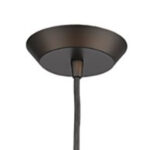 Narrow Bronze Hanging Light with Glass Studs - Image 5