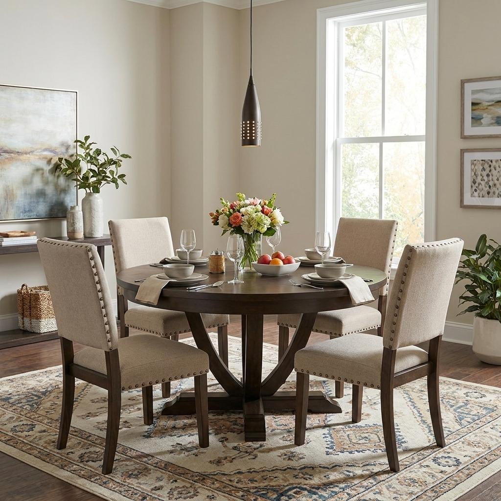 398239_6_0bks3abO.jpg Narrow Bronze Hanging Light with Glass Studs - Image 1