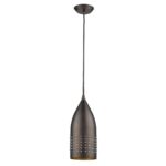 Bronze Hanging Light with Glass Studs - Image 2