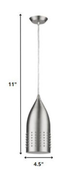 Silver Hanging Light with Glass Studs - Image 6