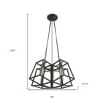 Bronze Lantern Five Light Metal Dimmable Chandelier - Image 6